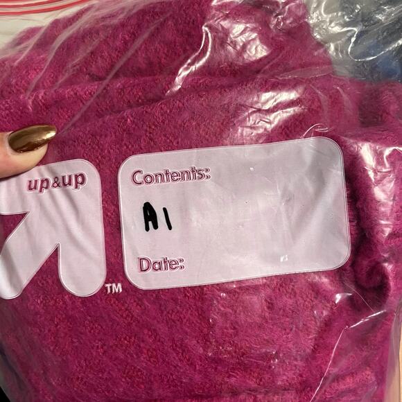 Show Me Your Mumu Hot Pink Fuzzy Sweater V-Neck Pullover - Size XS - Picture 7 of 7